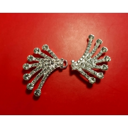 Zapięcie ozdobne skrzydełko srebrne